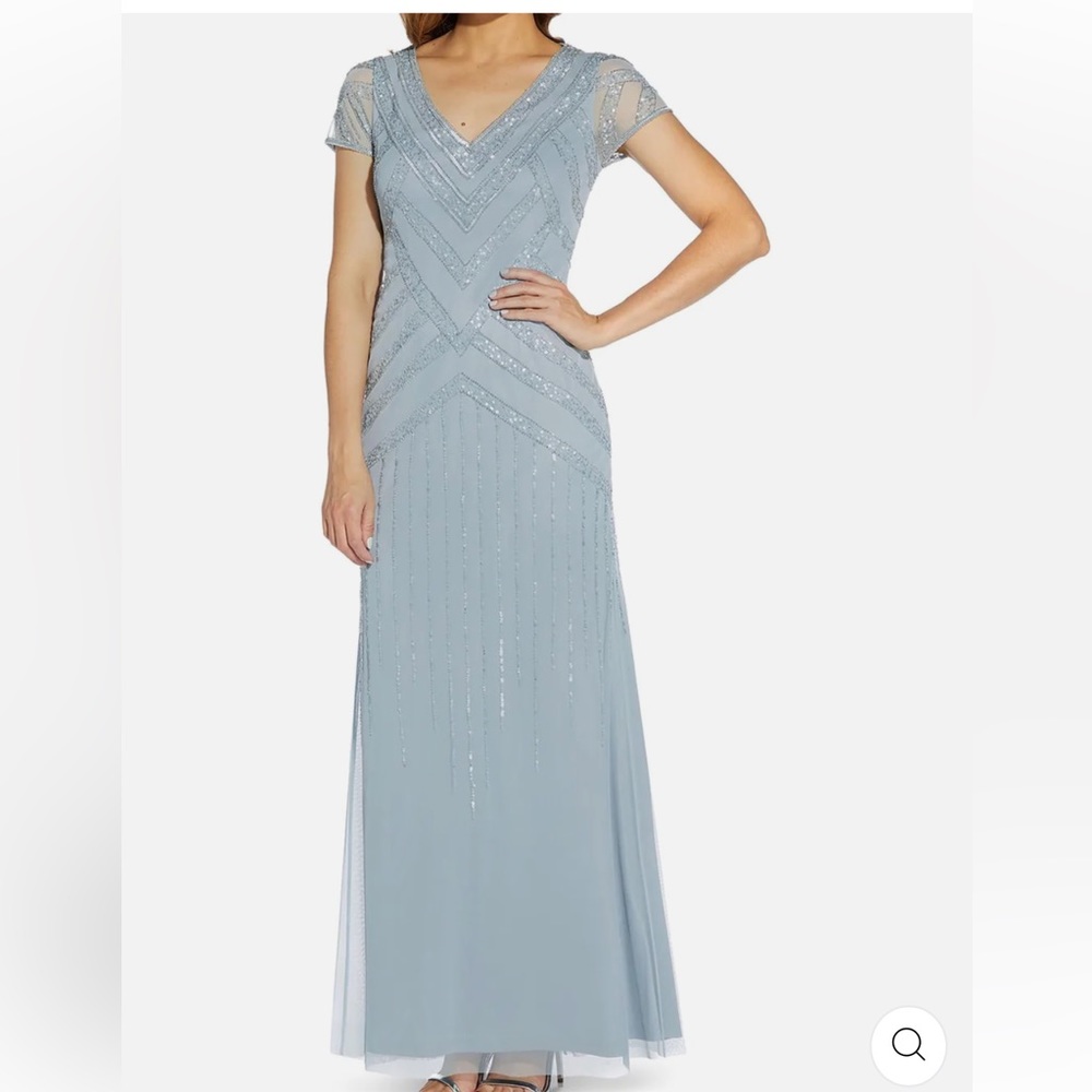 Papell Studio Beaded Evening Gown
